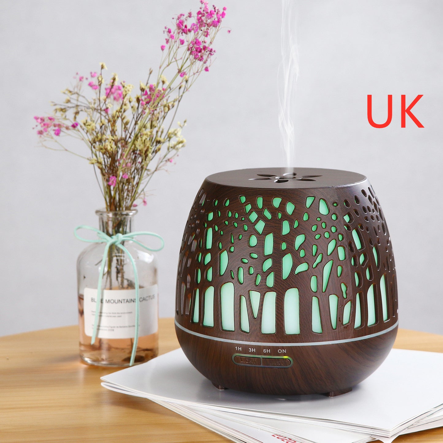 Home Aromatherapy Essential oil Diffuser Hollow Colorful Ultrasonic Humidifier