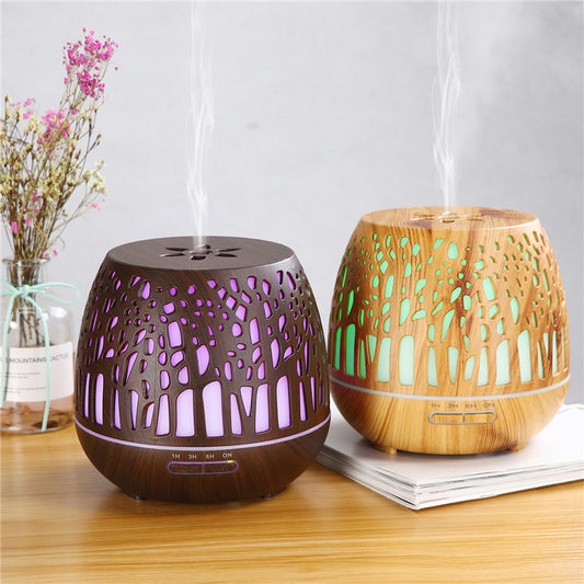 Home Aromatherapy Essential oil Diffuser Hollow Colorful Ultrasonic Humidifier