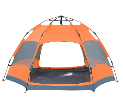 Camping Automatic Hexagonal Multi-Person Durable Double-Layer Camping Tent