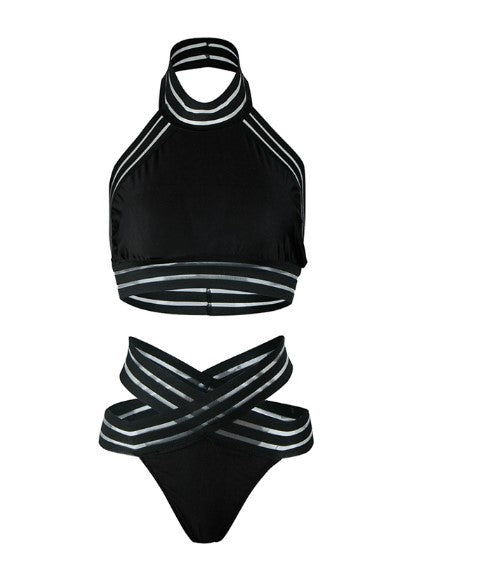 Women Swimsuit High-Waist 2-Pieces