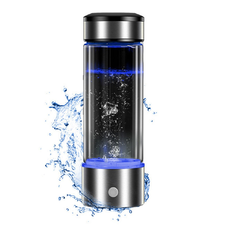 Alkaline Pure Hydrogen-Rich Water Generator Cup Filter 450ml Portable Bottle Ionizer