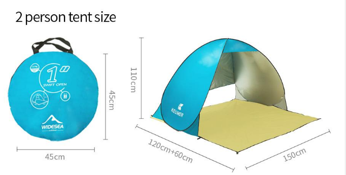 Camping UV protection Double Automatic Beach Tent