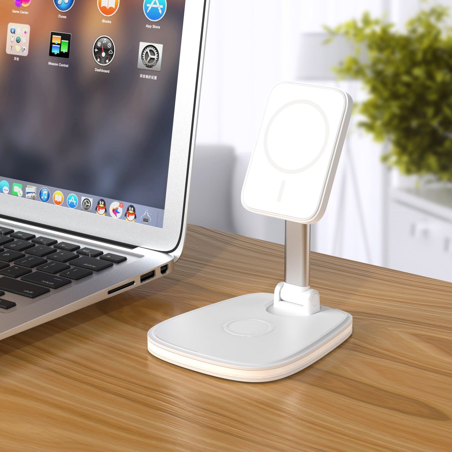 Mobile Three-in-One Wireless Foldable Magnetic Charger Stand