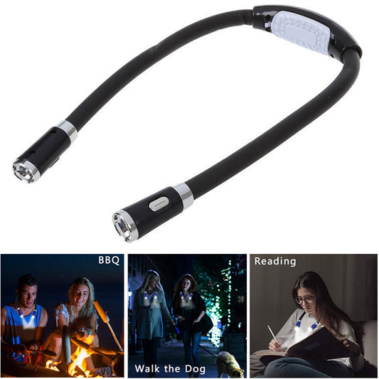 Home Soft, Flexible, Neck-Hug LED Book Reading Lamp; Bedtime Reading Flashlight for Camping, Night Light