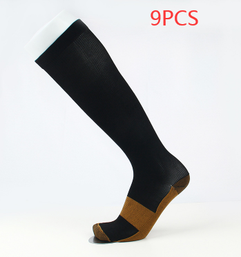 Copper fiber long tube compression socks