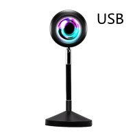 Home Office Decor Rainbow Sunset Projector Ambience Lamp with Remote Control for Home, Coffee Shop Ambience & Wall Decor